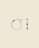 Sterling Silver Spark Edge Hoops