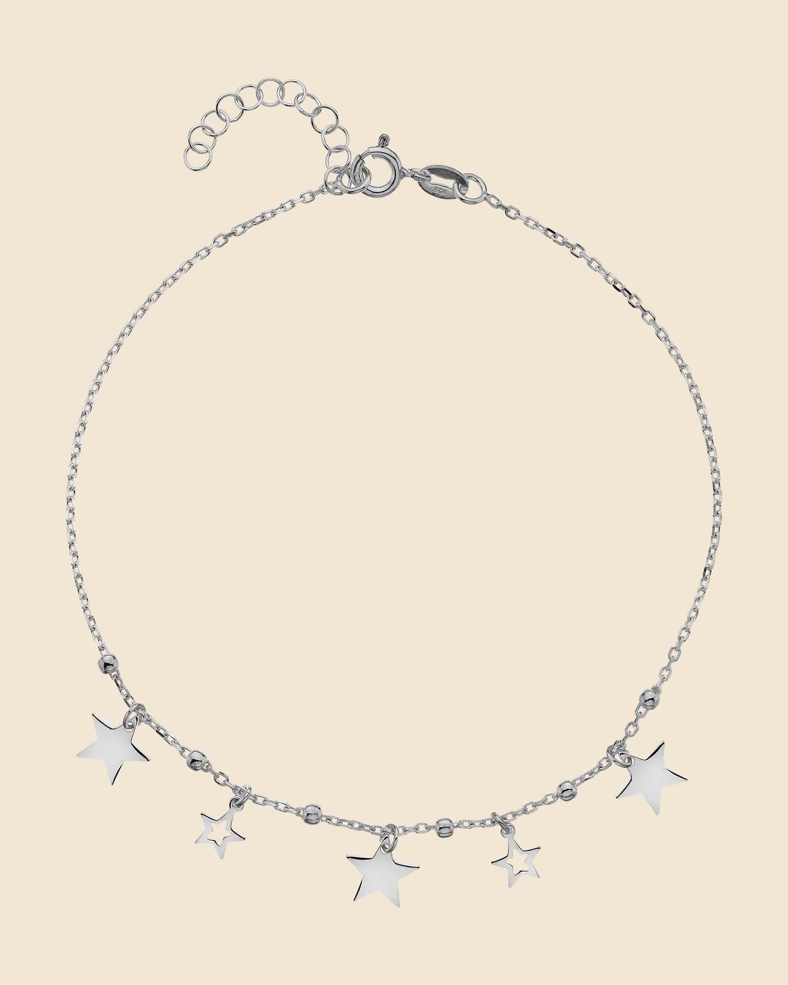 Sterling Silver Star Anklet