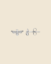 Sterling Silver Intricate Bee Studs