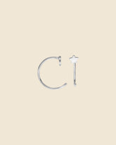 Sterling Silver Mini Star Pull-Through Hoops