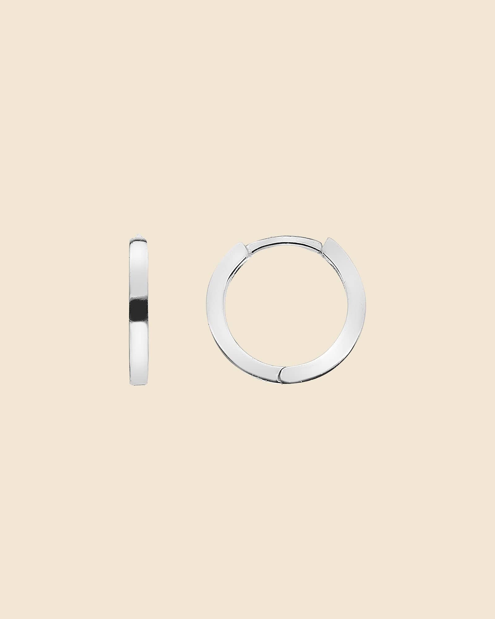 Sterling Silver Essential Hinged Huggie Hoops