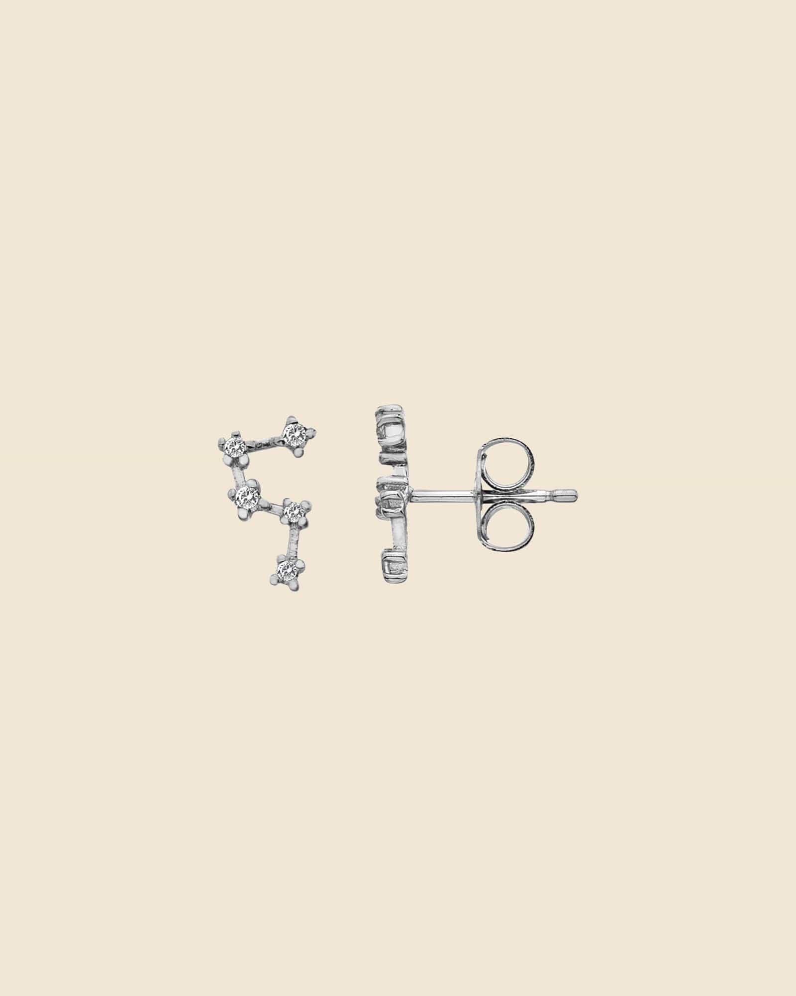 Sterling Silver and Cubic Zirconia Constellation Studs