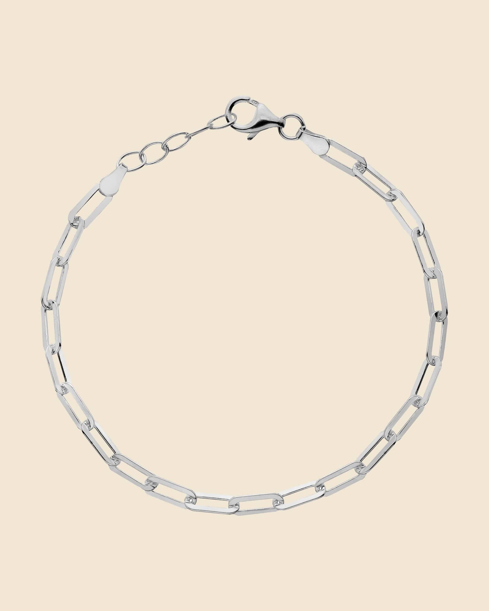 Sterling Silver Paperclip Link Bracelet