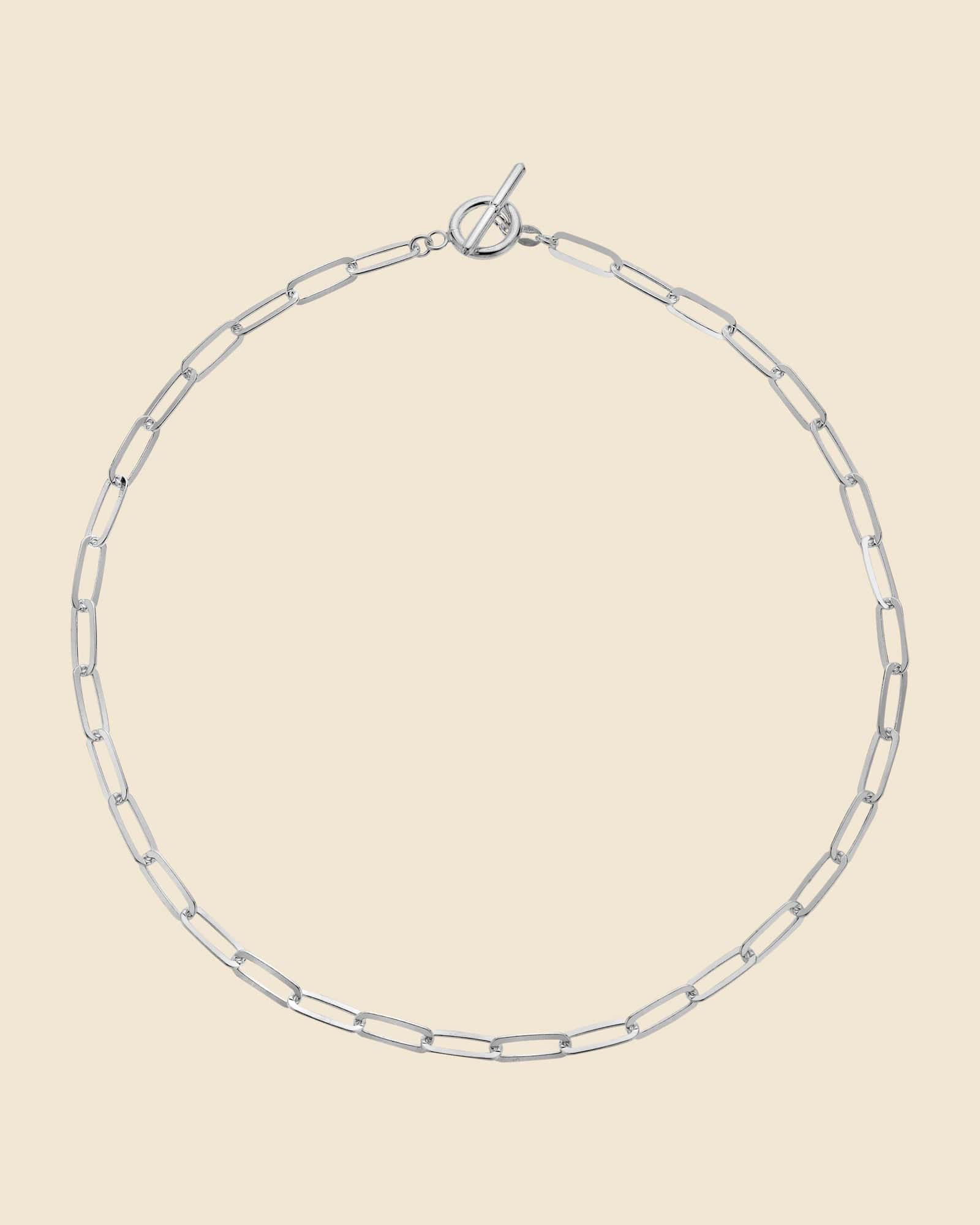 Sterling Silver Large Paperlink Necklace