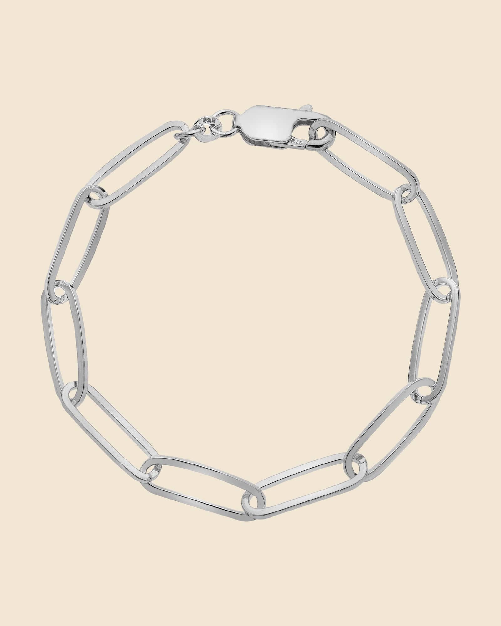 Sterling Silver Large Paperlink Bracelet