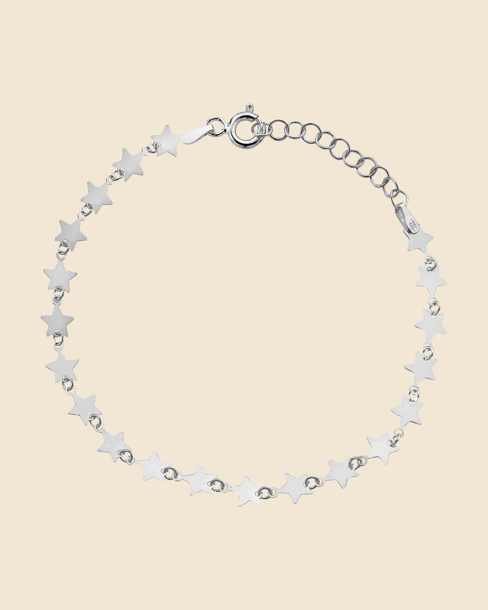 Sterling silver flat link on sale bracelet