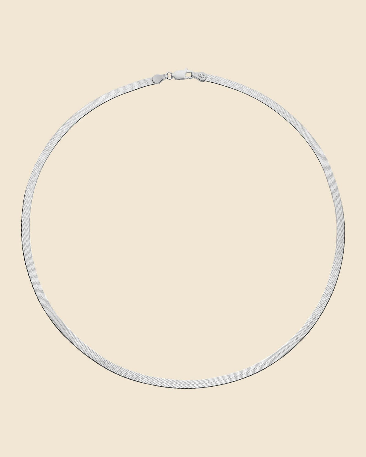 Sterling Silver Fine Herringbone Necklace