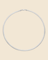 Sterling Silver Fine Herringbone Necklace