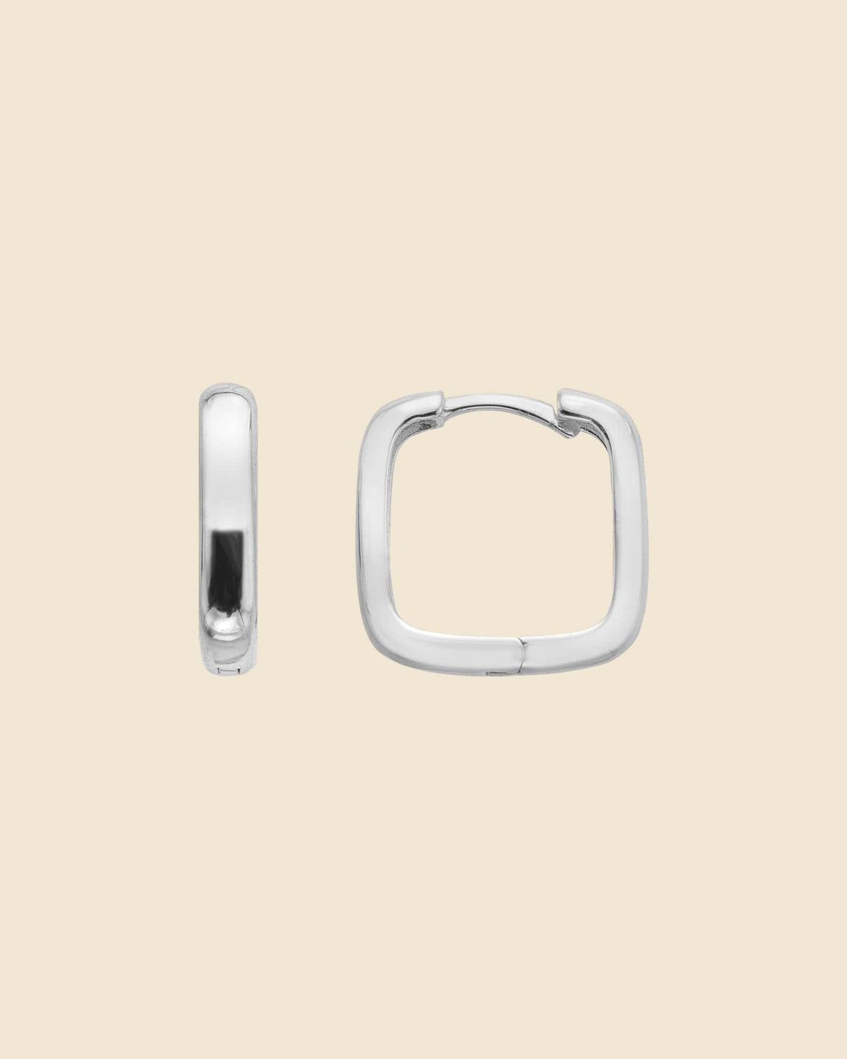 Sterling Silver Square Hoops