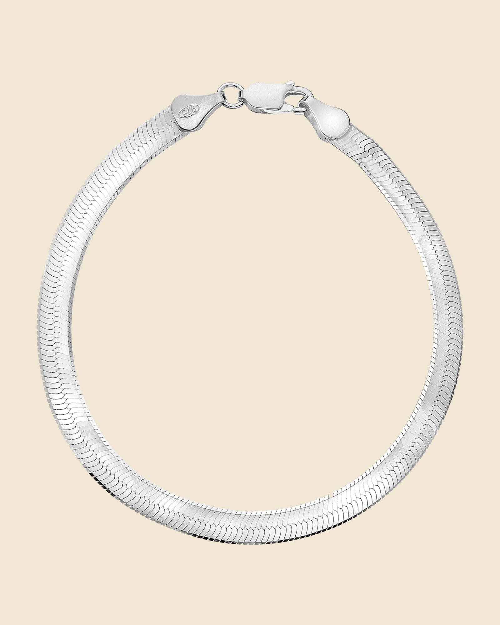 Sterling Silver Herringbone Bracelet