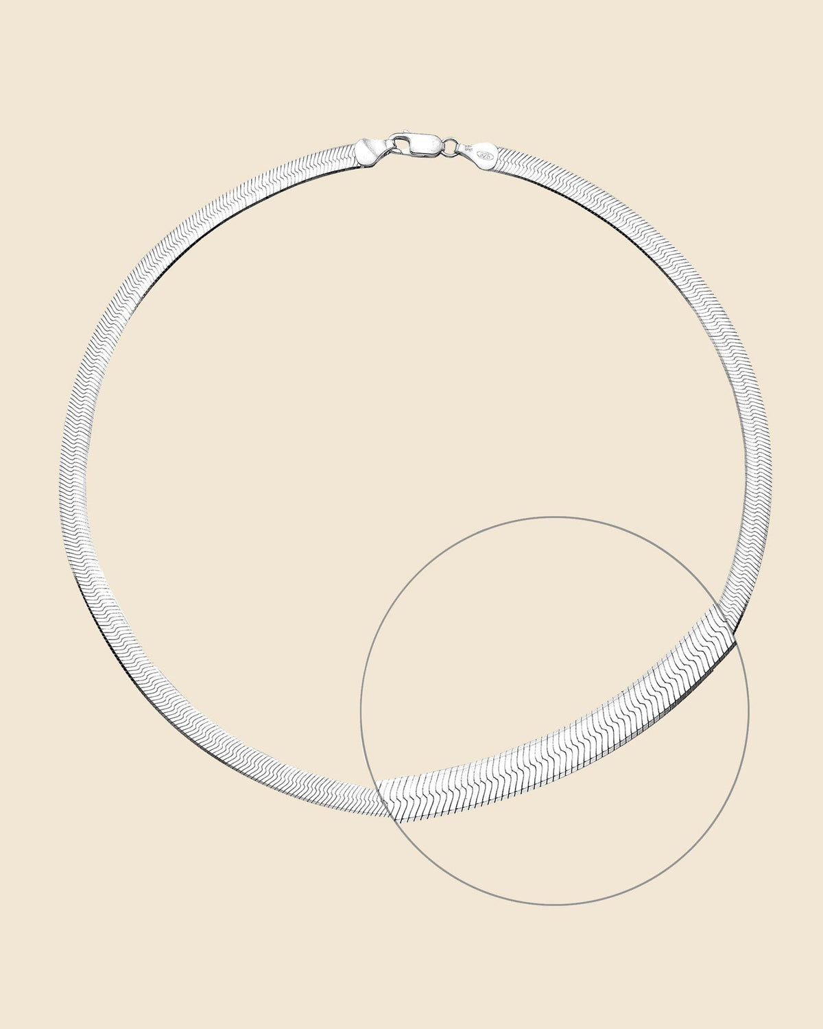 Sterling Silver Herringbone Necklace