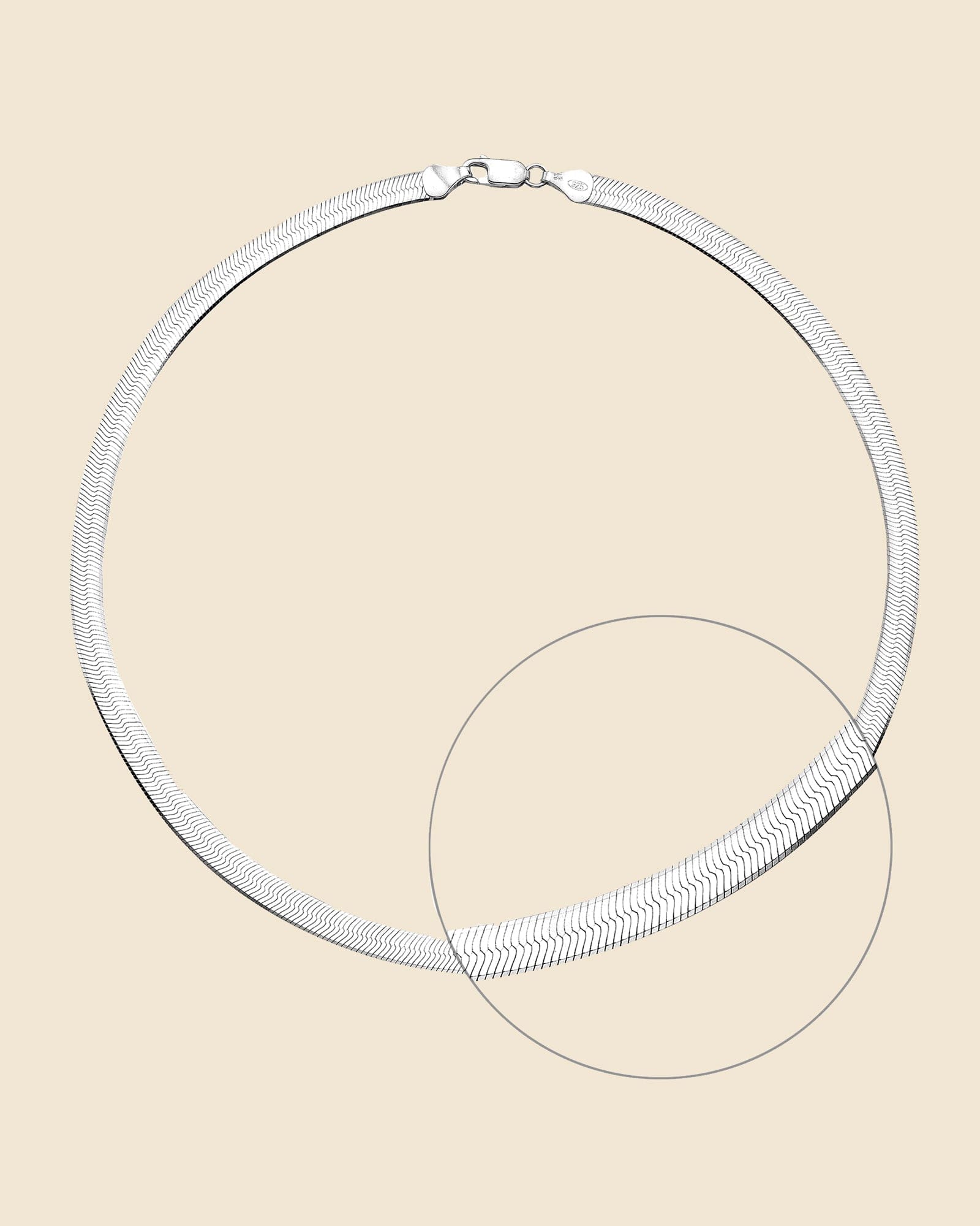 Sterling Silver Herringbone Necklace