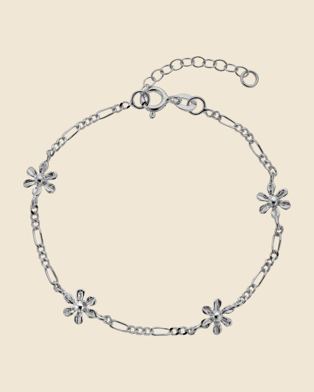 Sterling Silver Daisy Chain Bracelet