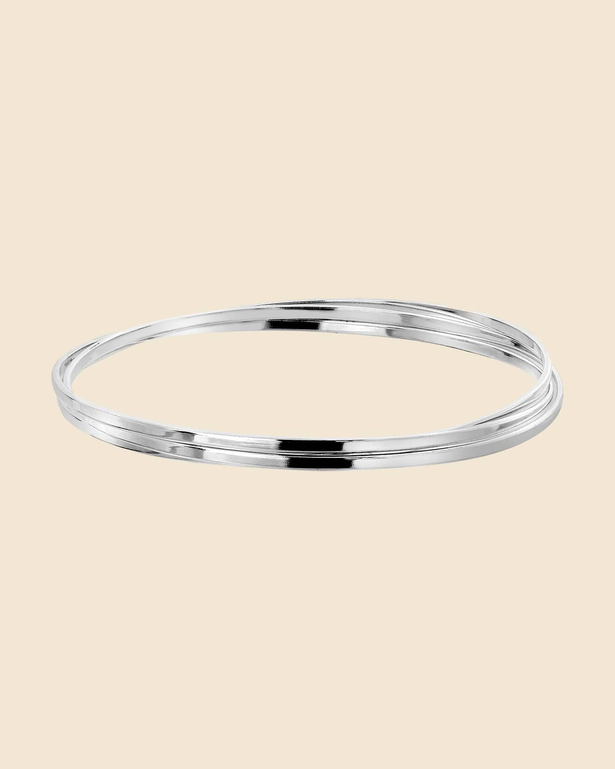 Sterling Silver Russian Wedding Ring Style Bangle