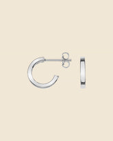 Sterling Silver 10mm Square Tube Hoops
