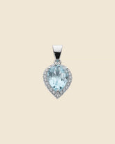 Sterling Silver and Blue Topaz Teardrop Pendant