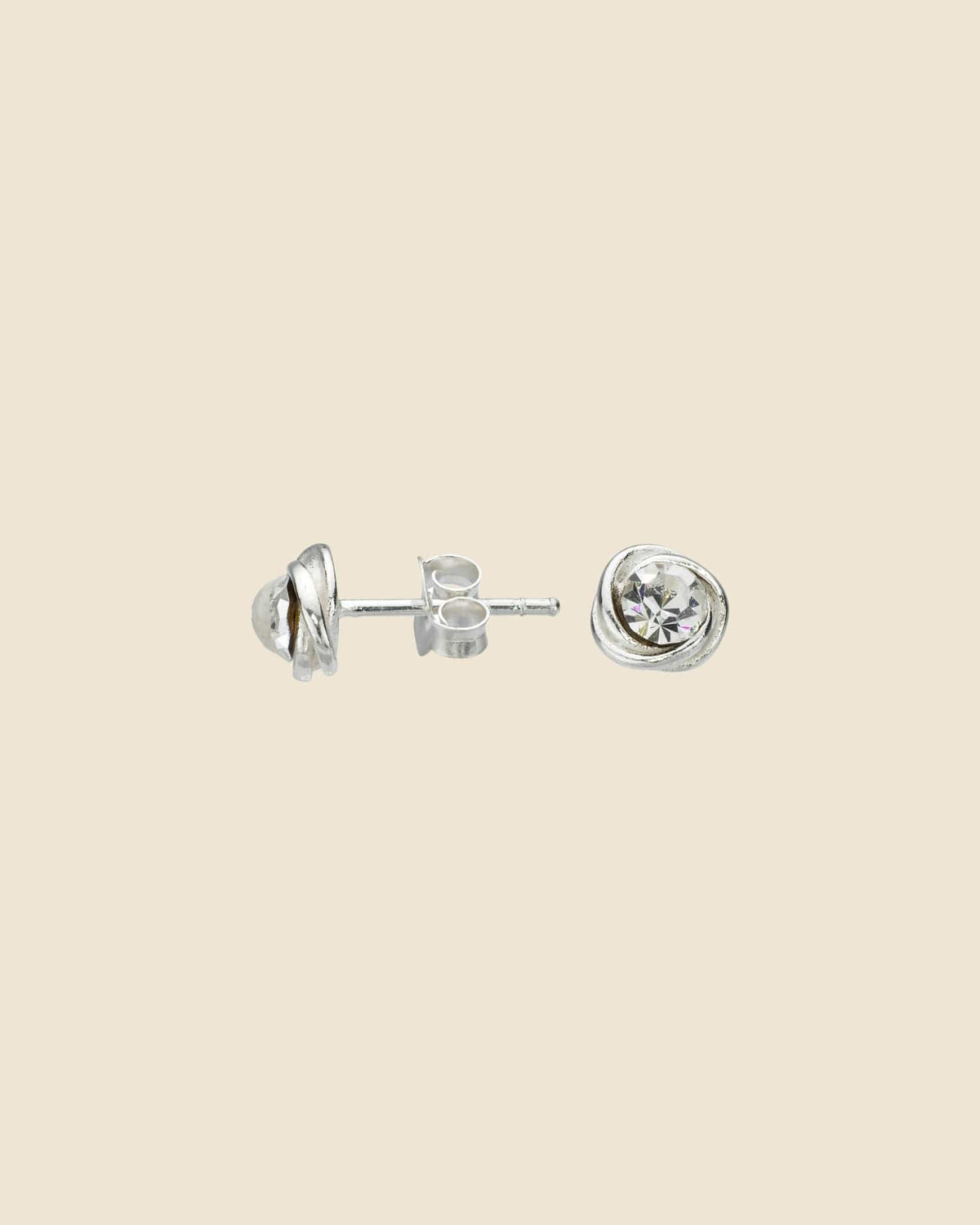 Cubic Zirconia Knot Studs