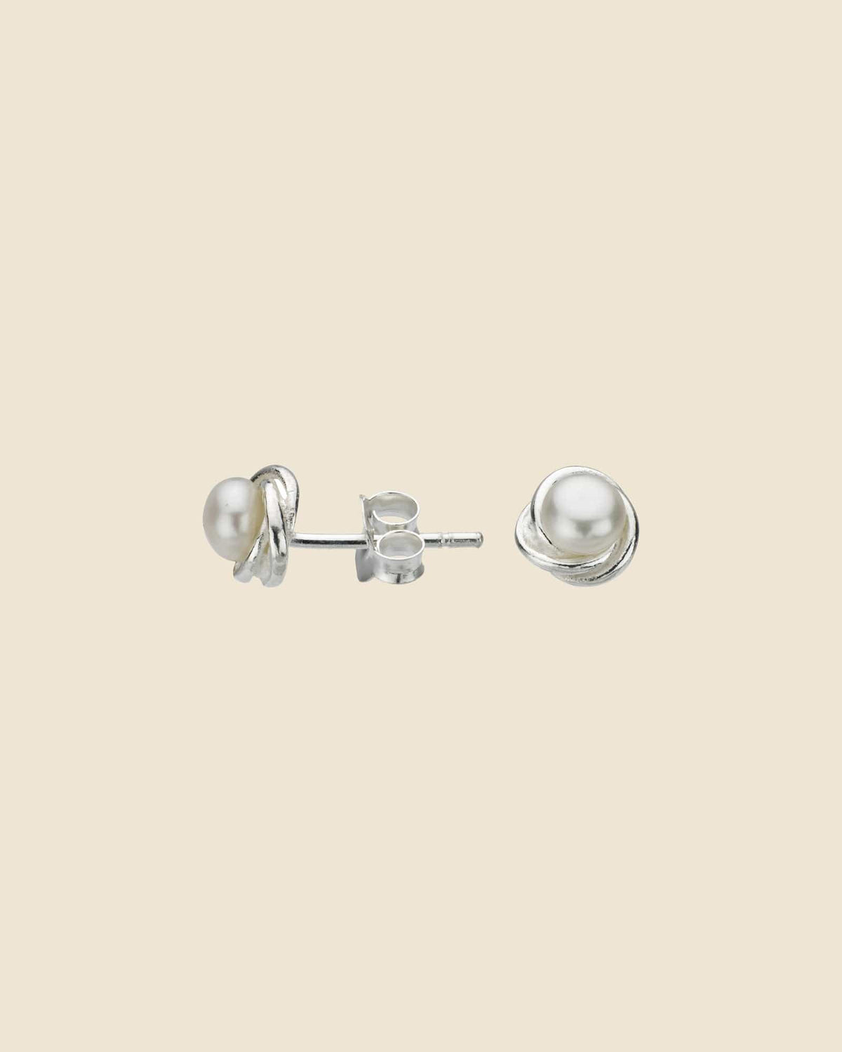 Freshwater Pearl Knot Studs