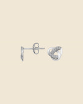 Sterling Silver and Cubic Zirconia Celtic Knot Studs