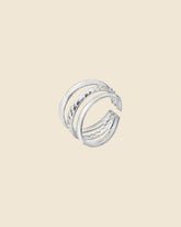 Sterling Silver Roped Toast Rack Ear Cuff