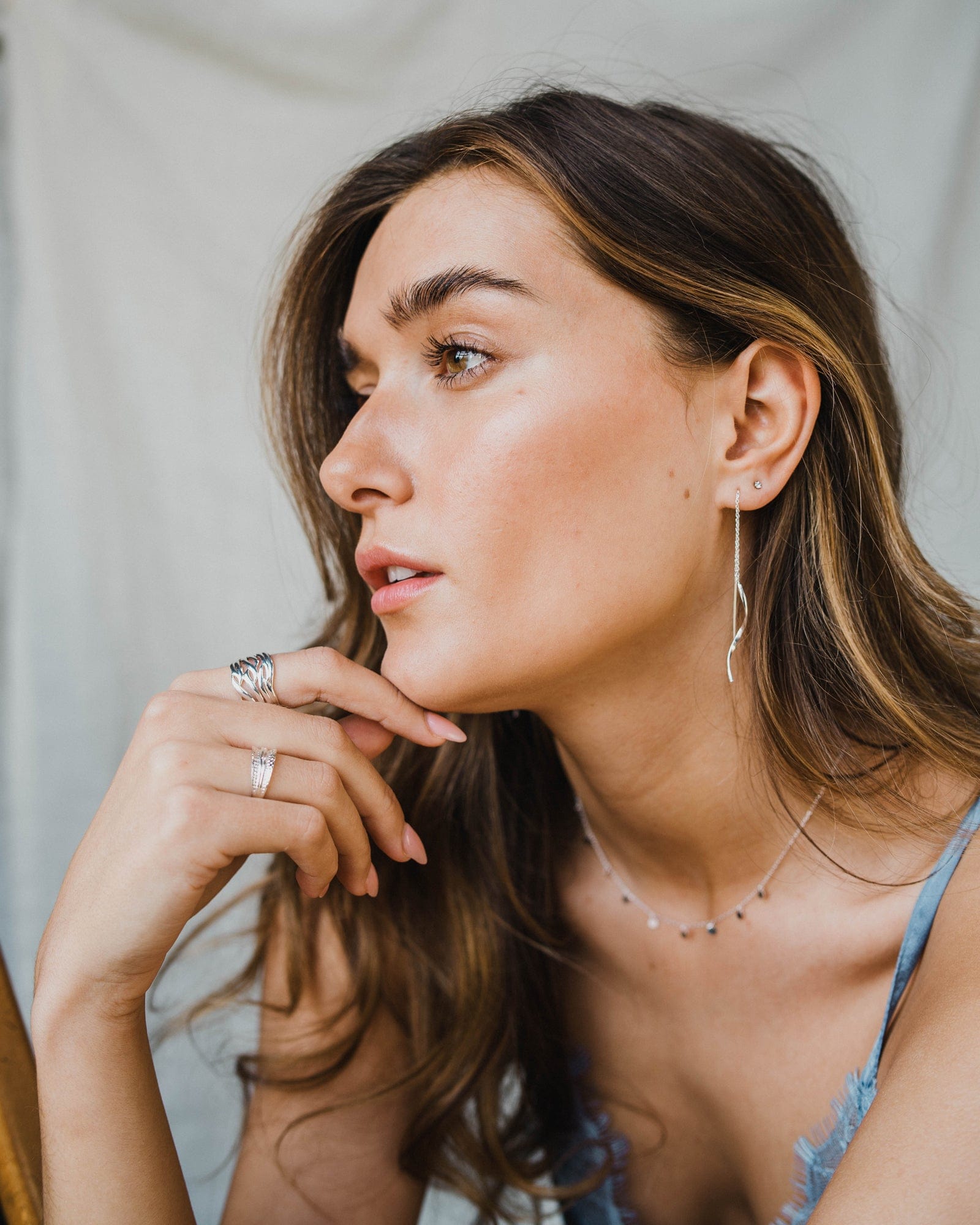 Sterling Silver Lightly Hammered Band Ring