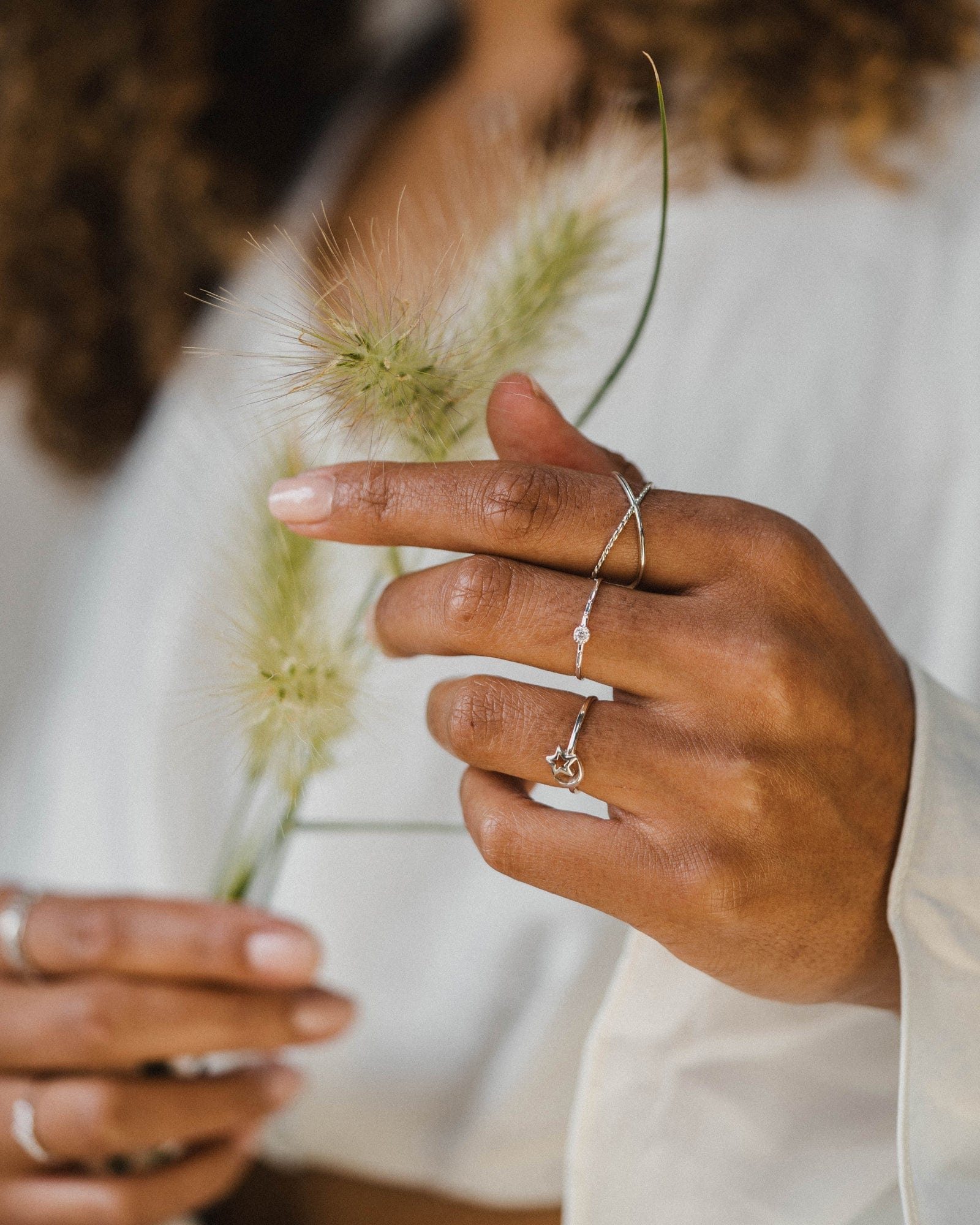 Sterling Silver Tiny Solitare Ring