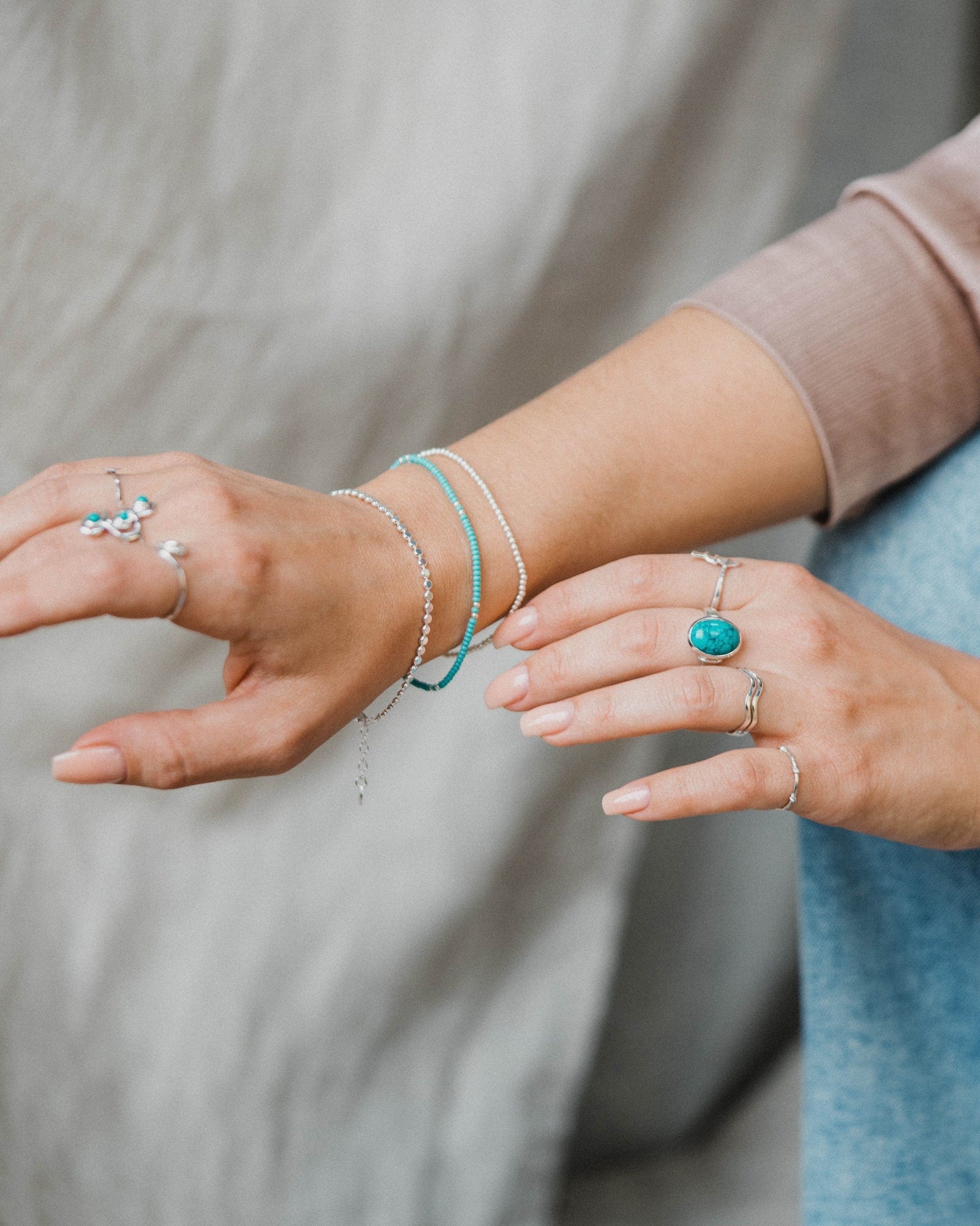 Sterling Silver Split Band Wave Ring