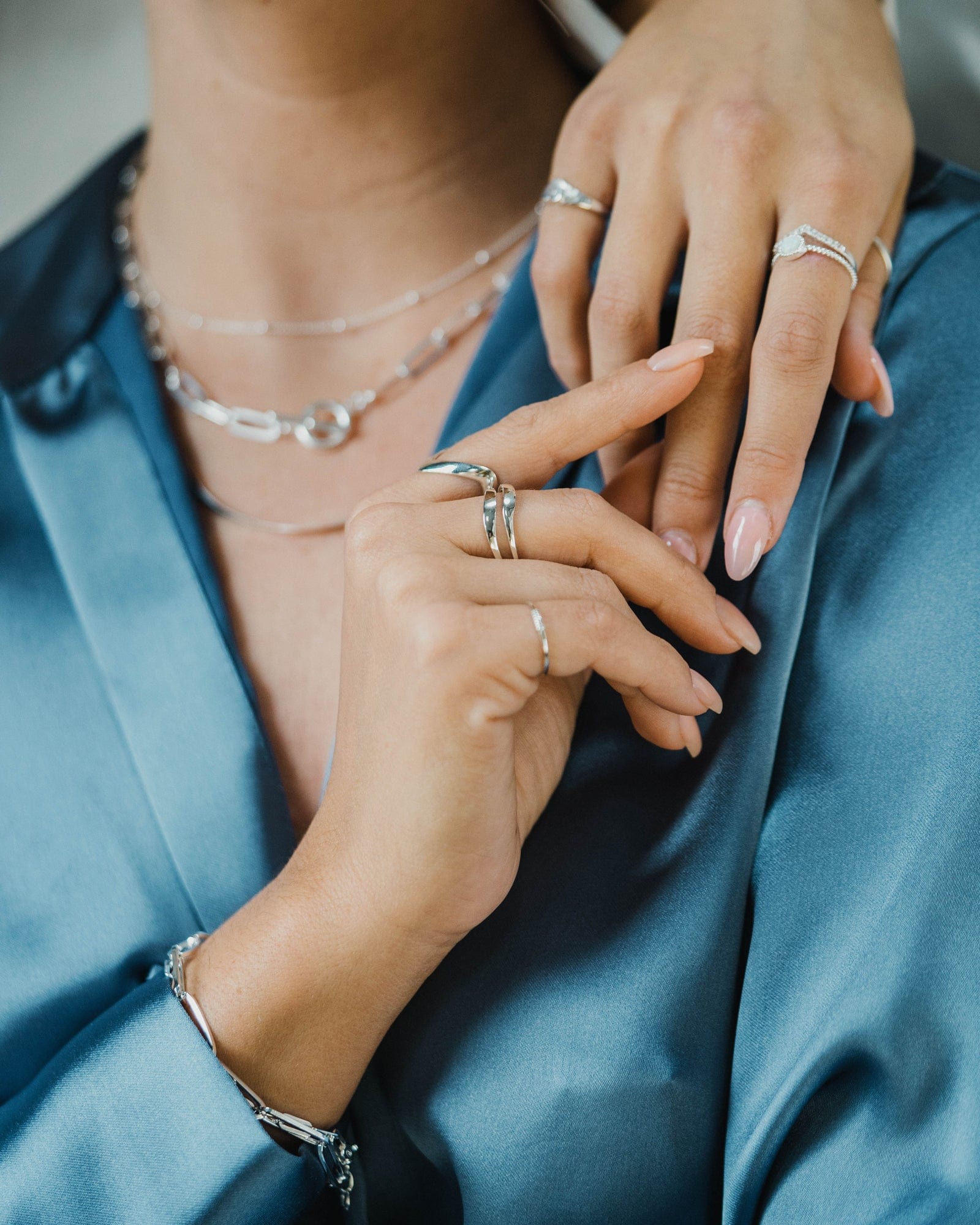 Sterling Silver Organic Split Band Ring
