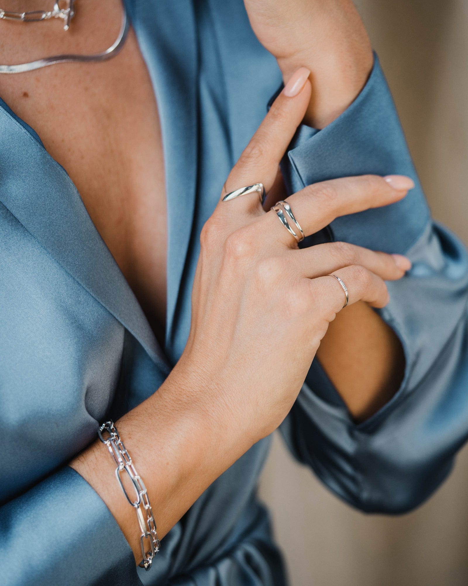 Sterling Silver Chevron Ring