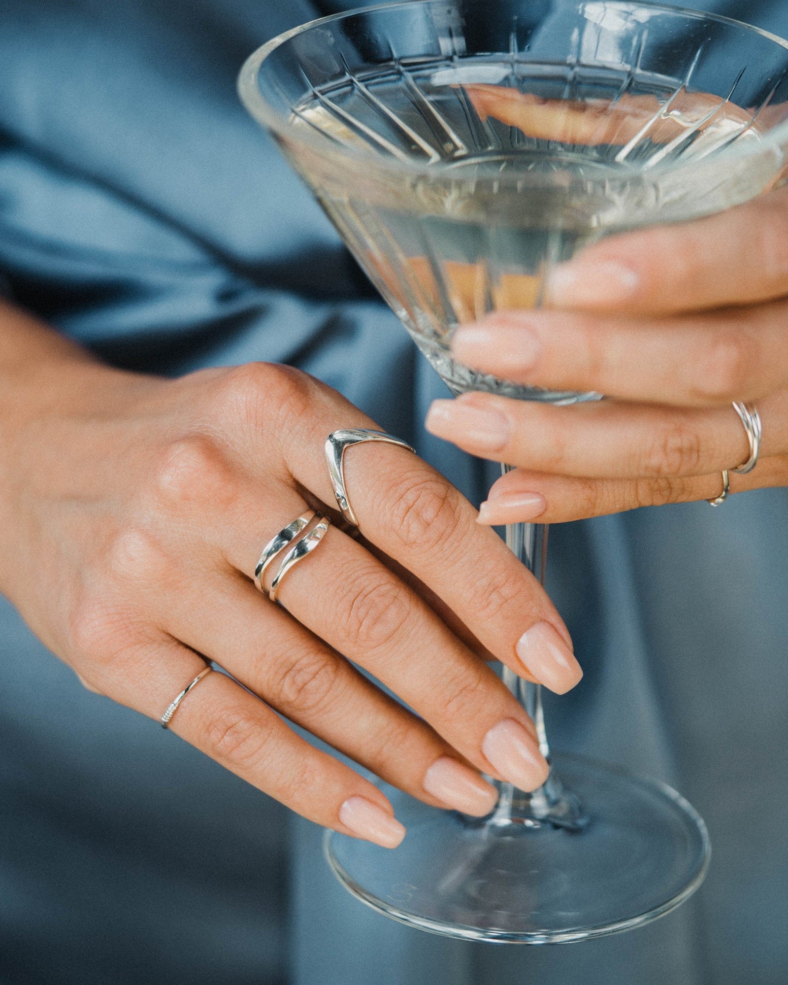 Sterling Silver Organic Split Band Ring