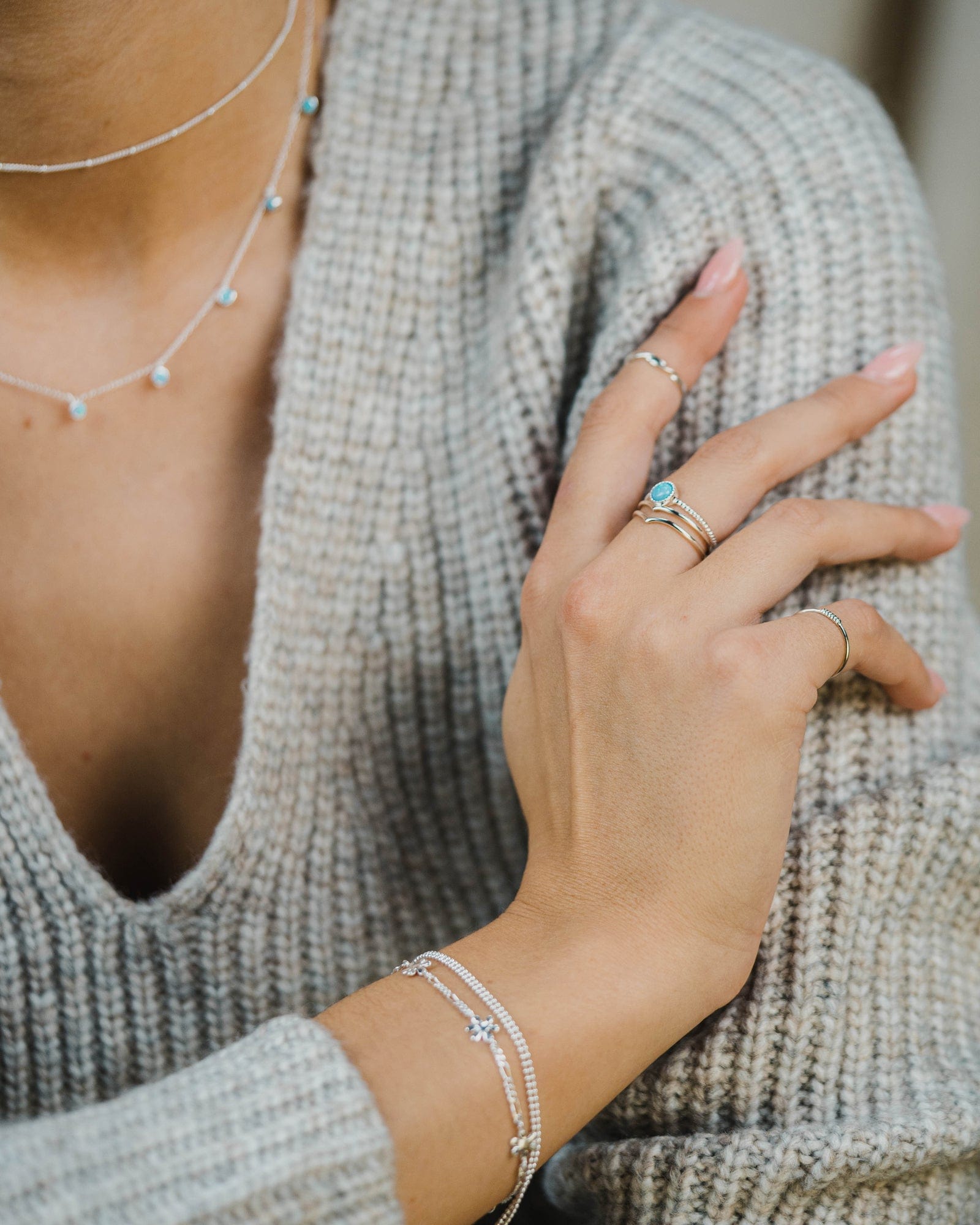 Sterling Silver Fine Double Wishbone Ring