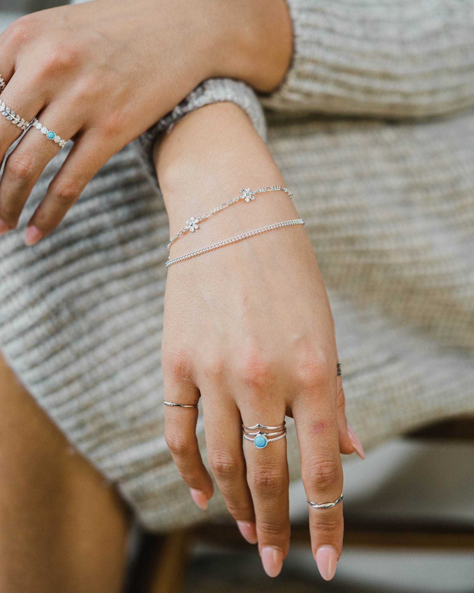 Sterling Silver Fine Double Wishbone Ring