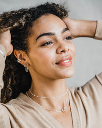 Sterling Silver Simple Link T-Bar Necklace