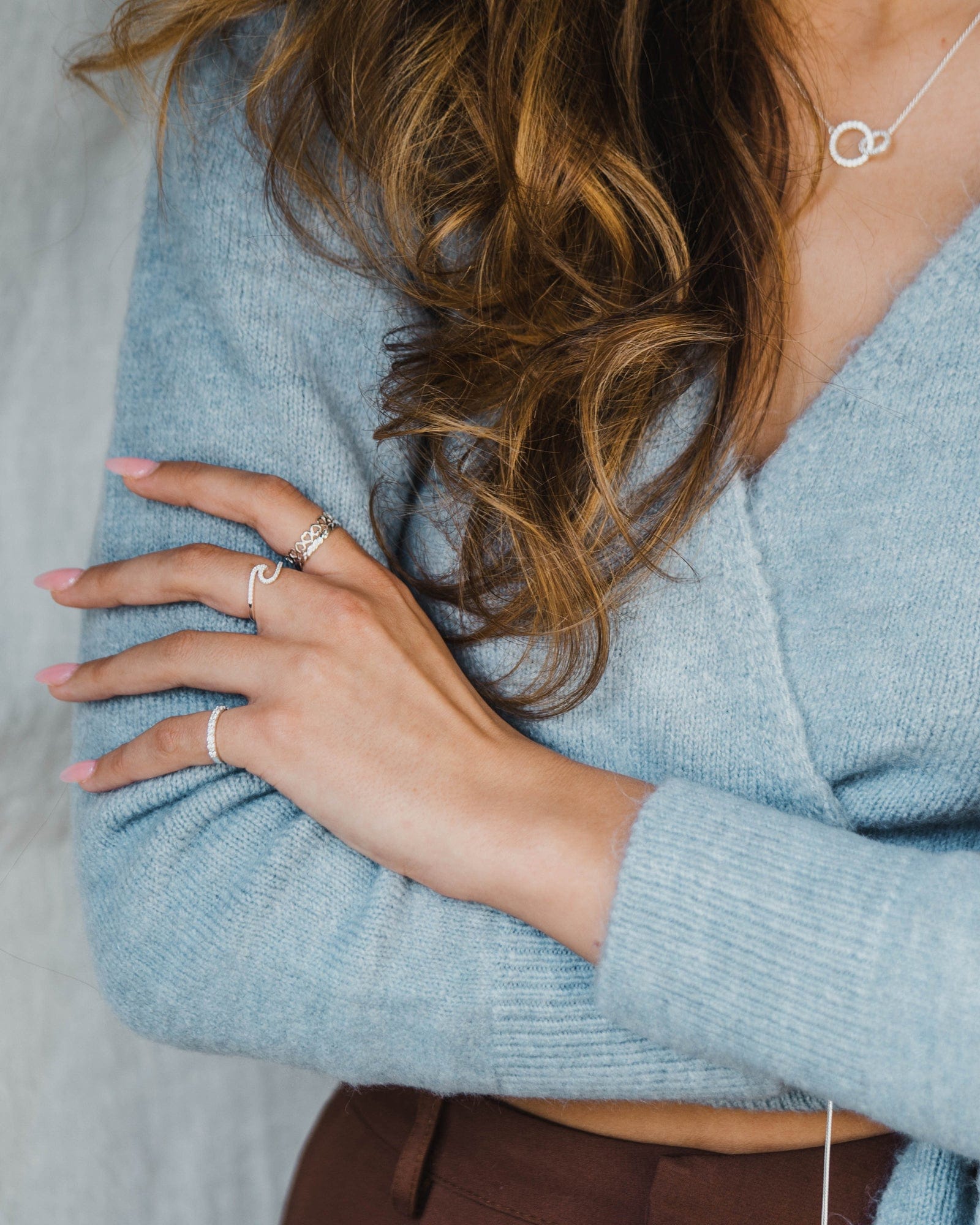 Sterling Silver Open Heart Band Ring