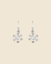 Sterling Silver Snowflake Drop Earrings