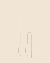 Sterling Silver Elegant Twist Pull-Through Earrings