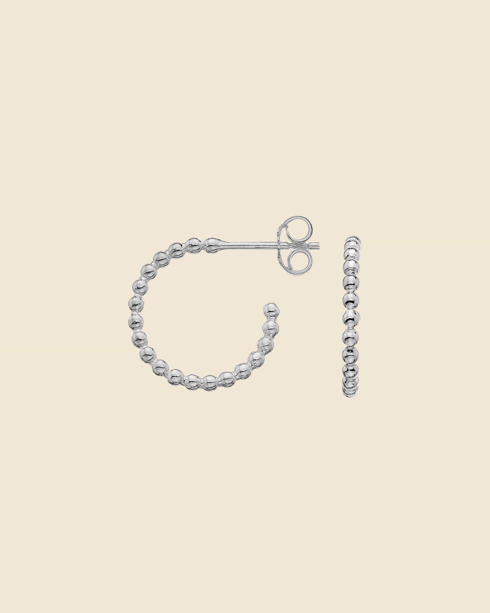 Sterling Silver 16mm Bobble Hoops
