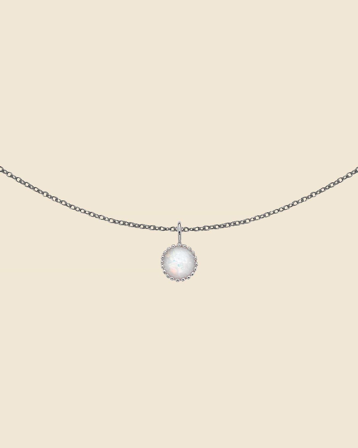Sterling Silver and Opal Cupcake Necklace