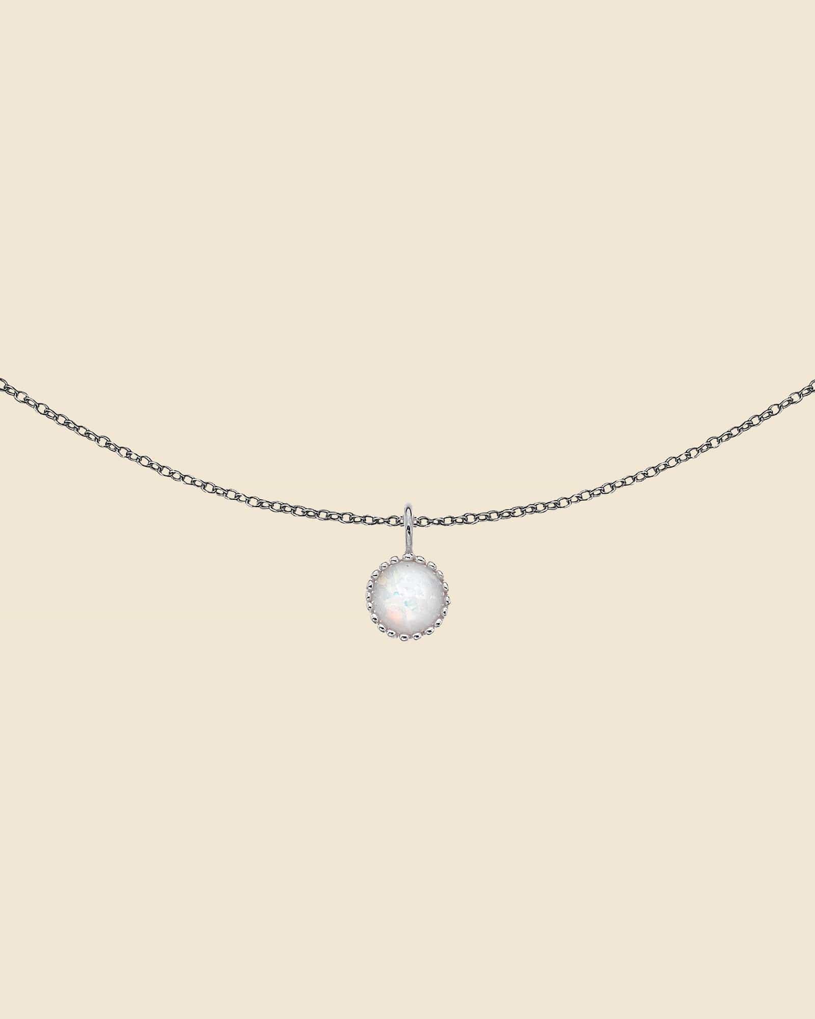Sterling Silver and Opal Cupcake Necklace