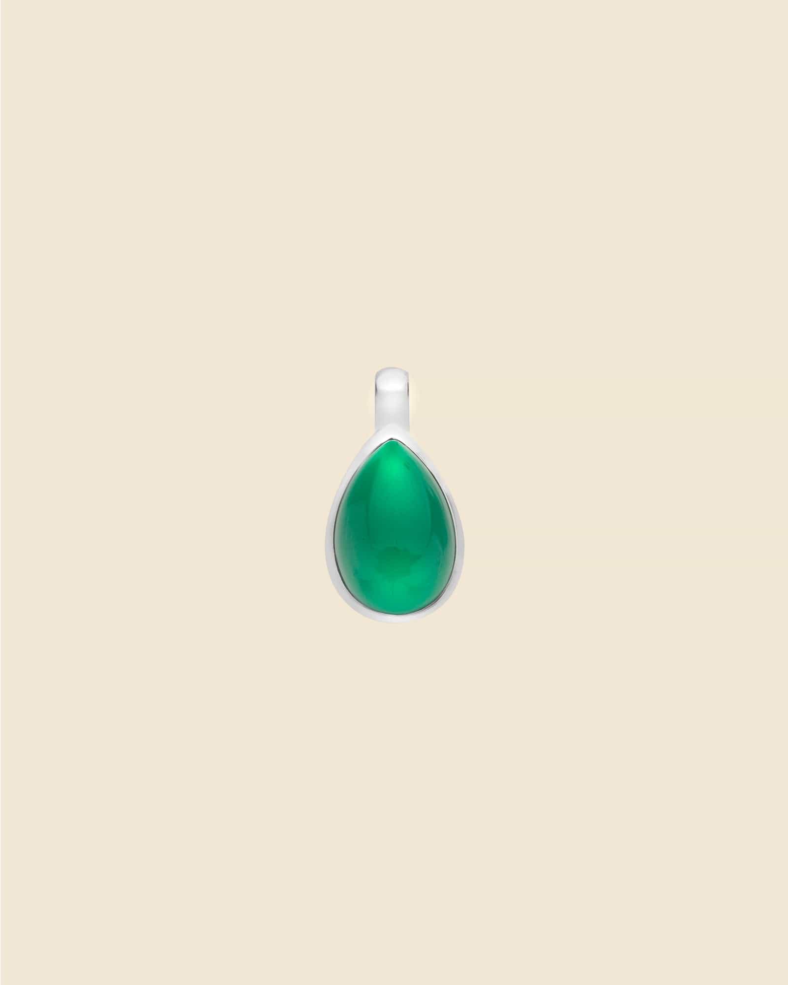 Sterling Silver and Gemstone Small Teardrop Pendant