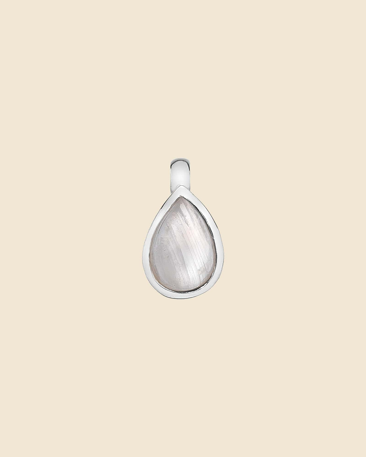 Sterling Silver and Gemstone Small Teardrop Pendant