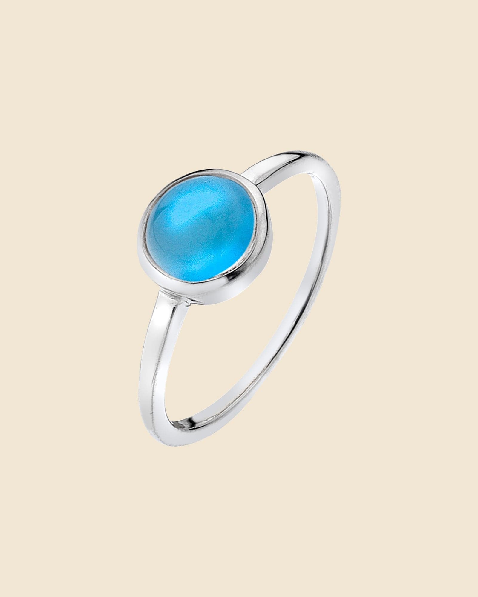 Sterling Silver Simple Gemstone Ring