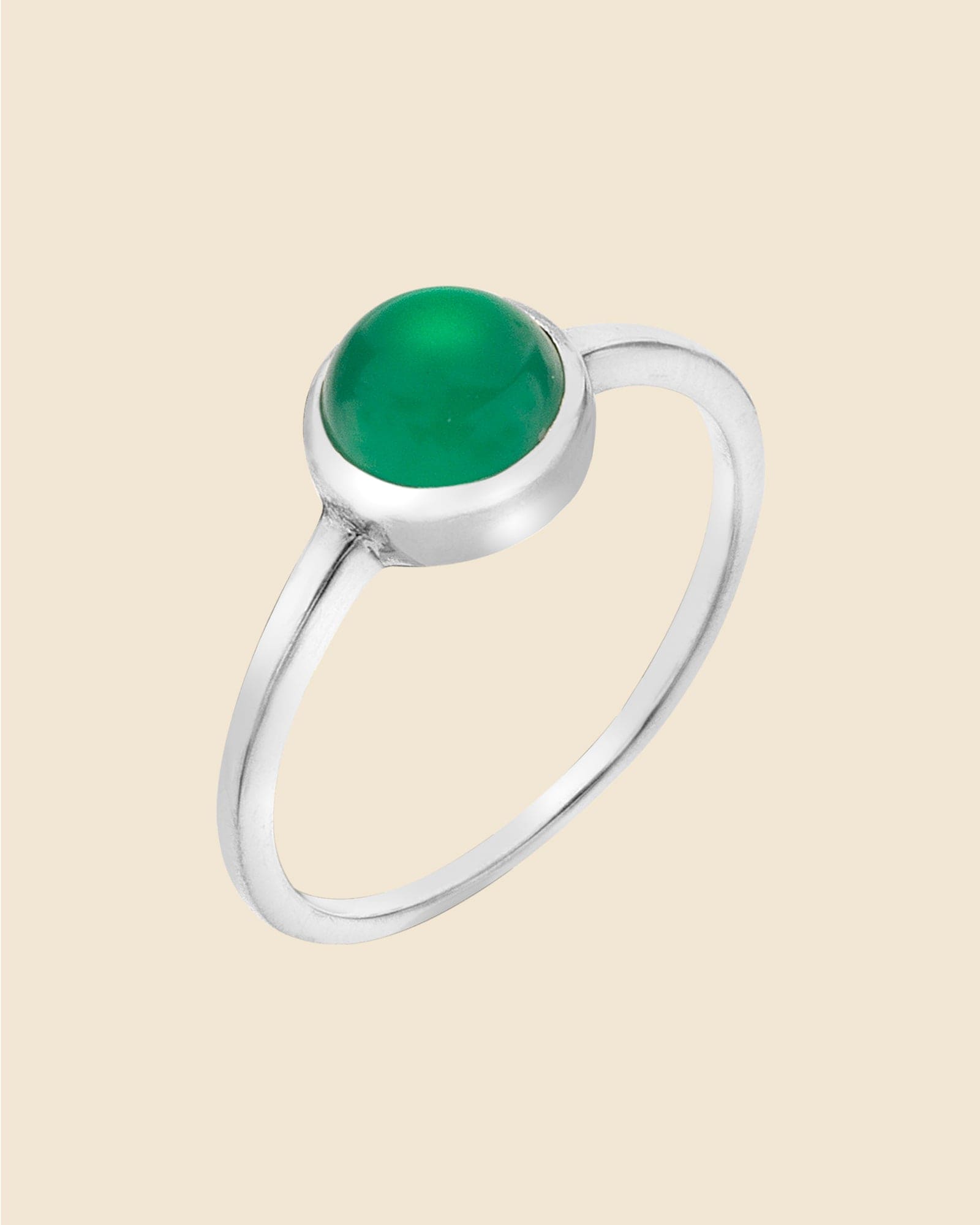 Sterling Silver Simple Gemstone Ring