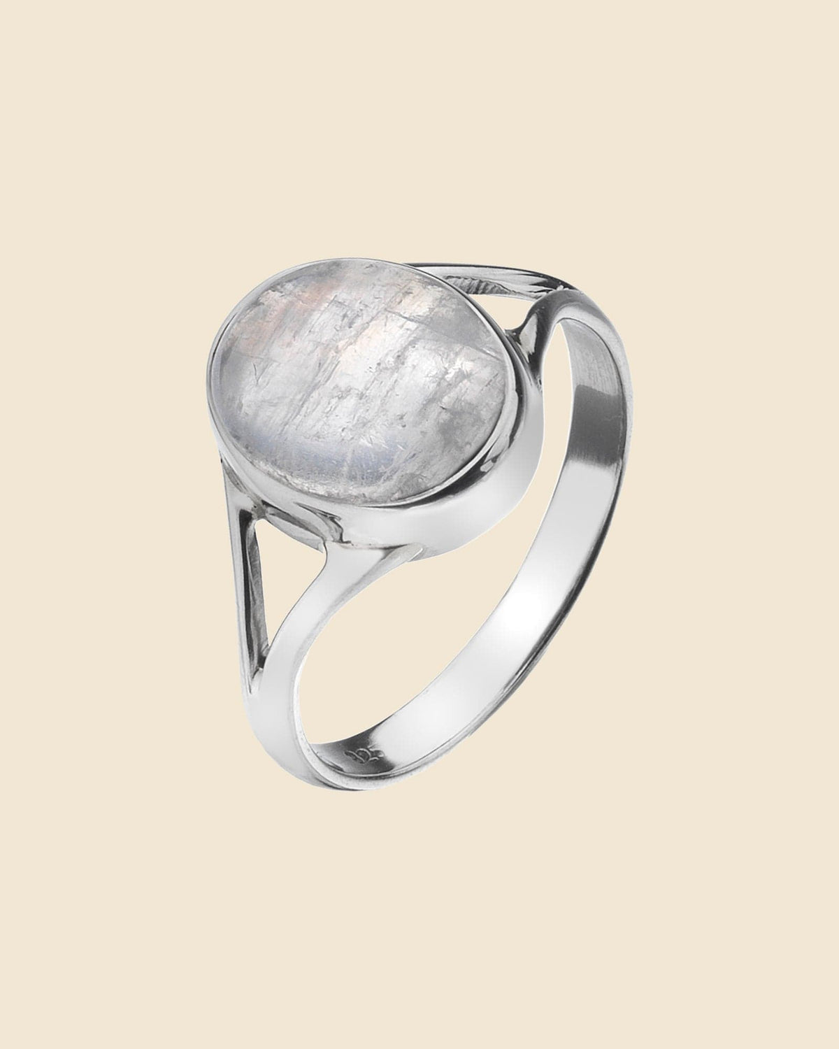 Sterling Silver Split Shank Gemstone Ring