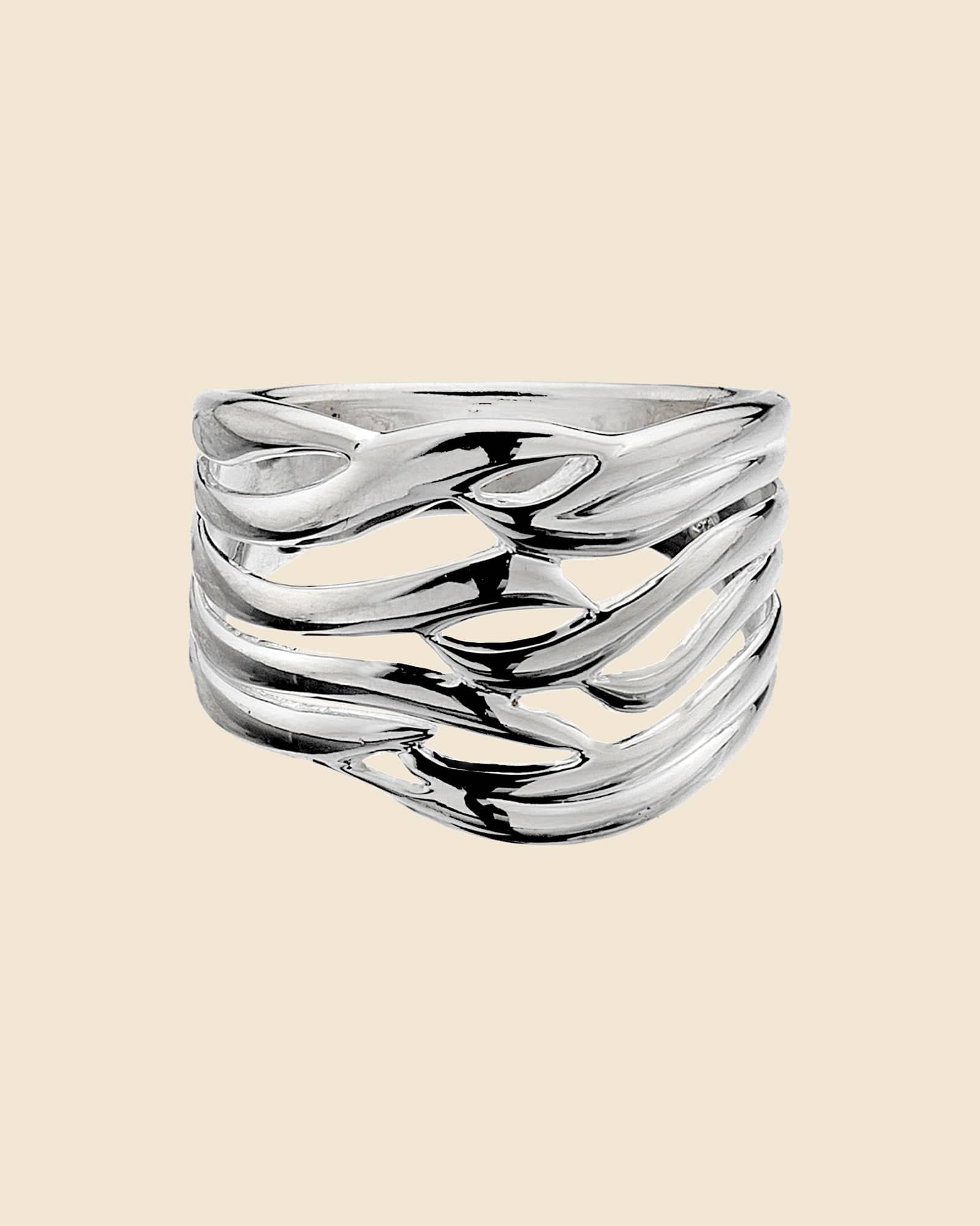 Sterling Crossover Wave Ring Sterling Crossover Wave Ring