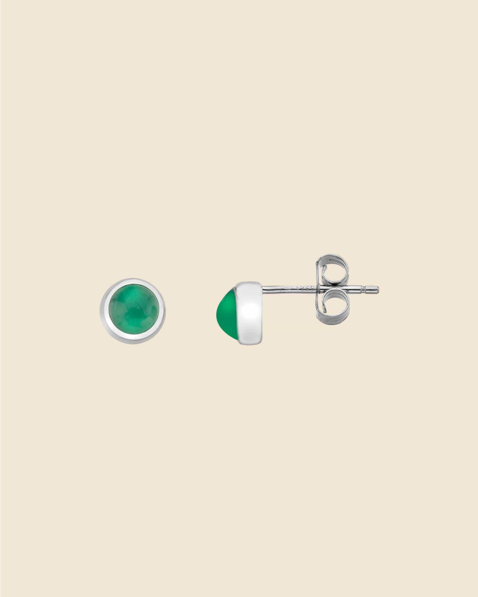 Sterling Silver 5mm Round Gemstone Studs