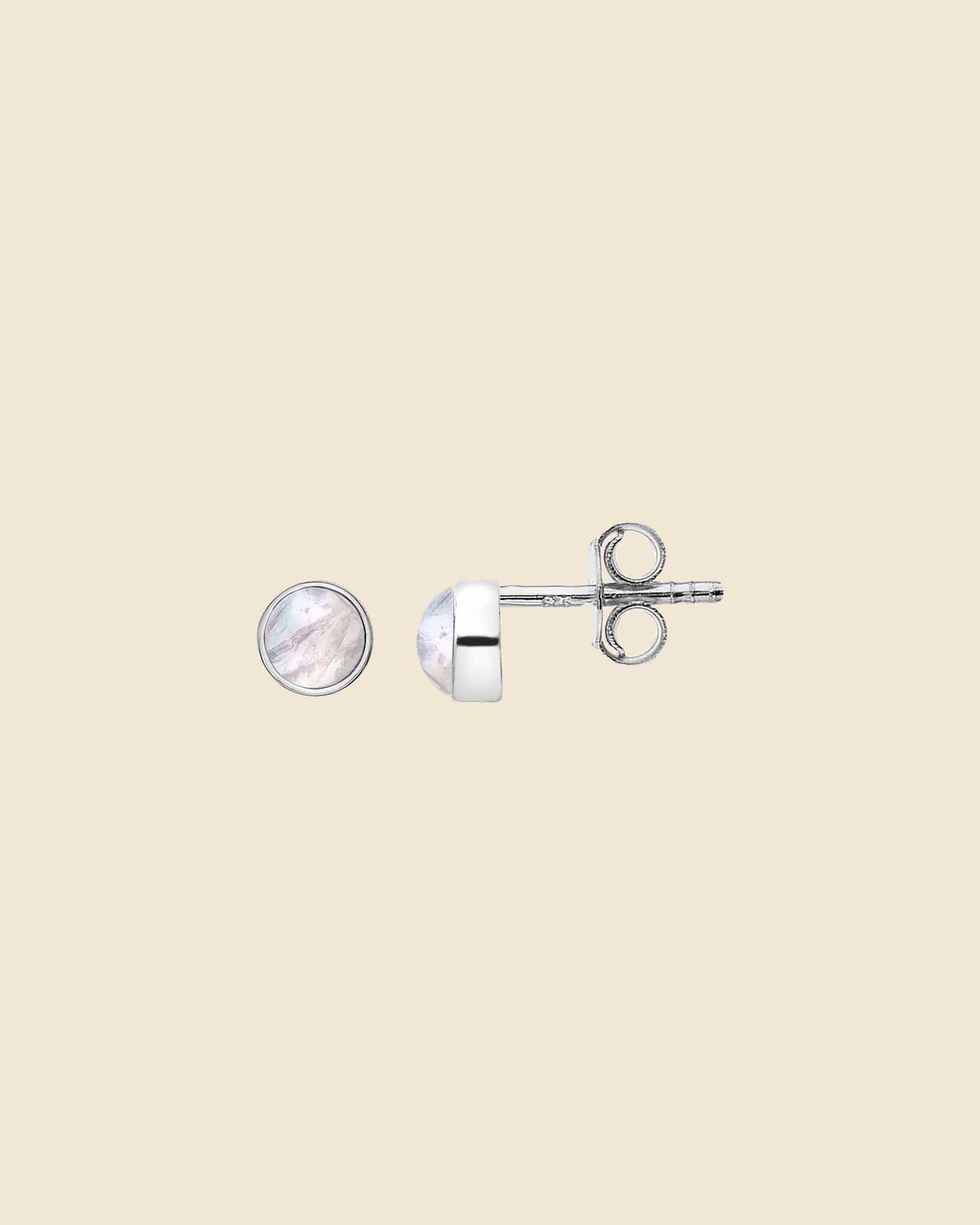 Sterling Silver 5mm Round Gemstone Studs