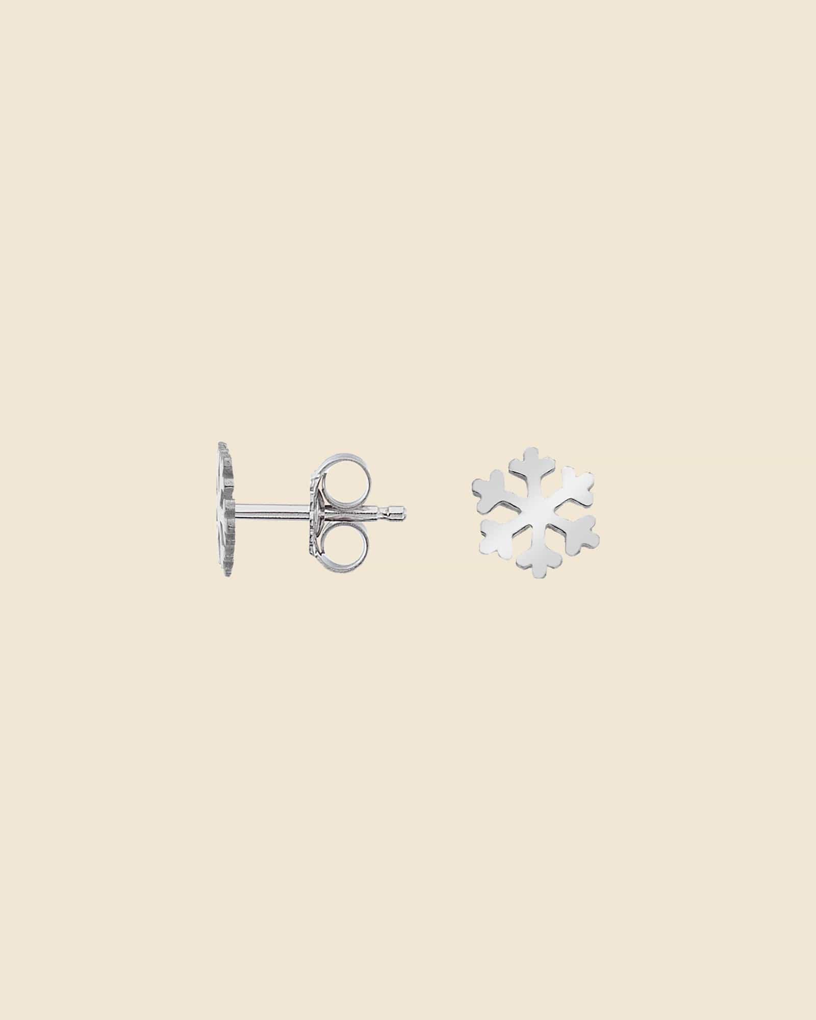 Sterling Silver Mini Snowflake Studs