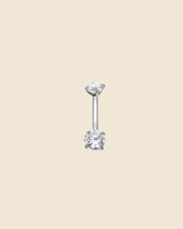 Surgical Steel Simple Crystal Navel Bar