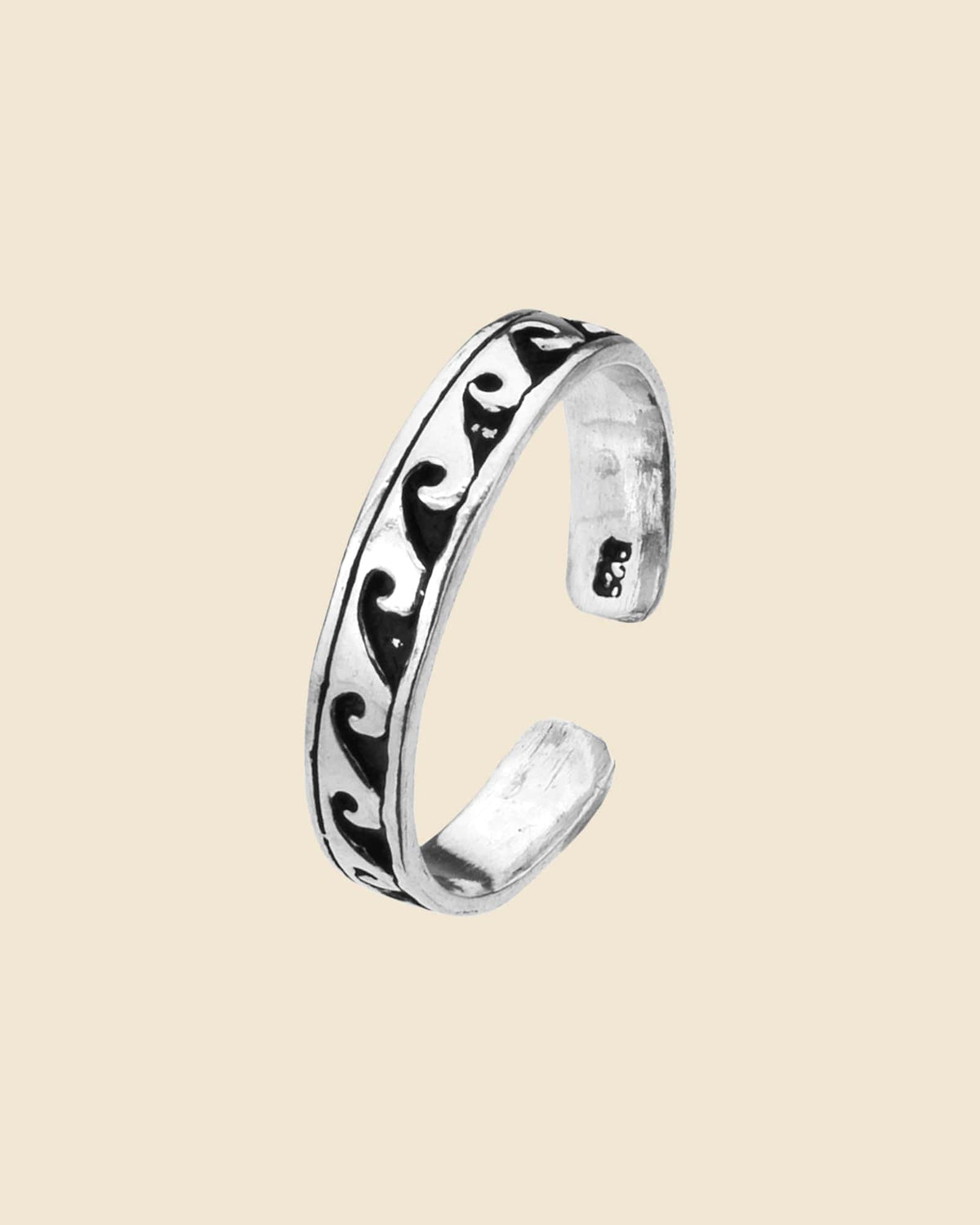 Sterling Silver  Wave Toe Ring
